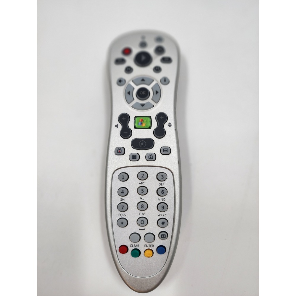 Microsoft Windows Media Center RC6 IR Remote Control Silver Black 5877702